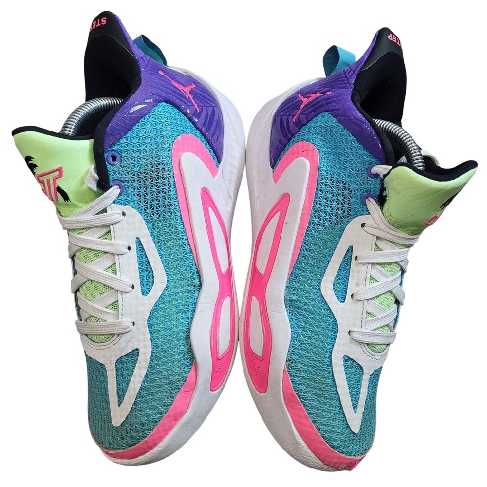 Jordan Tatum 1 Kids Basketball Shoes Teal Pink Girls size 4 Youth 4Y Sneakers